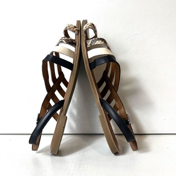 Franco Sarto Summer Sandals Synthetic Womens Sz 8.5M Sling Back Toe Ring Strappy - Picture 6 of 10